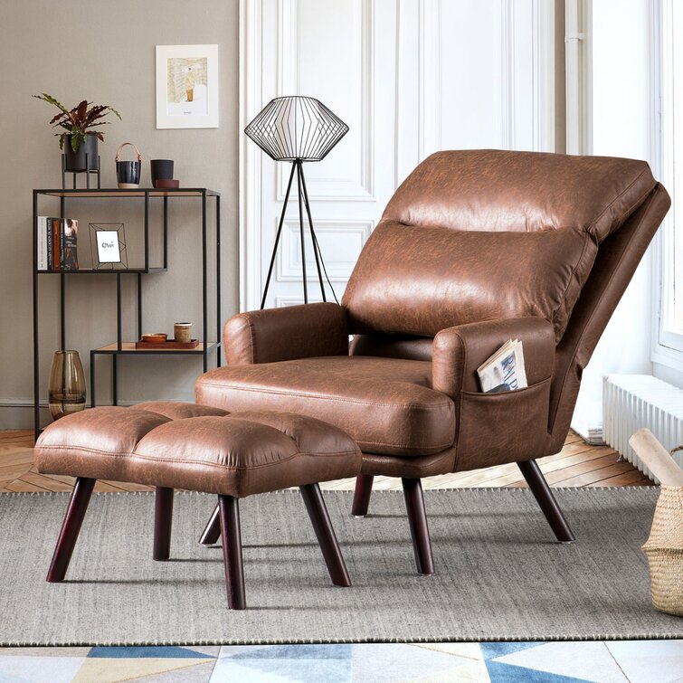 Wayfair armchair with discount ottoman